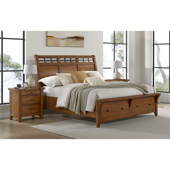 Gage Sleigh Storage Bedroom Set in Chestnut - Tony’s Furniture Store & Linen (GA) - Multi Location