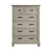 Farmington 5-Drawer Chest in Medium Brown and Washed Stone - Tony’s Furniture Store & Linen (GA) - Multi Location