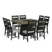Jemma Square Table w/ Grey Top & Dark Espresso Base - Tony’s Furniture Store & Linen (GA) - Multi Location