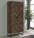 Carolyn 2-door Accent Cabinet Rustic Oak and Gunmetal - Tony’s Furniture Store & Linen (GA) - Multi Location