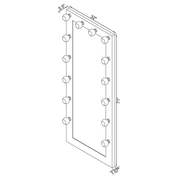 Zayan Floor Mirror with LED Lighting - Tony’s Furniture Store & Linen (GA) - Multi Location