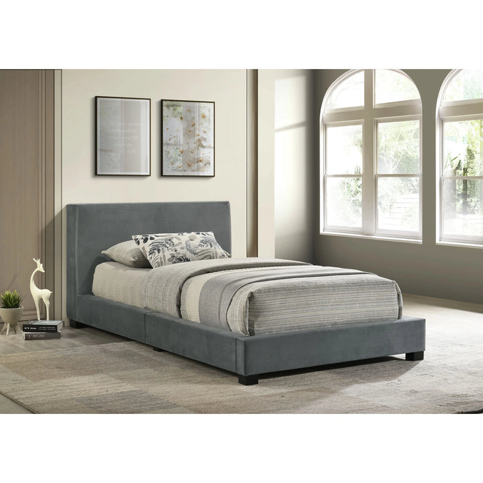 Brookhaven UPH Bed in Grey Velvet - Tony’s Furniture Store & Linen (GA) - Multi Location