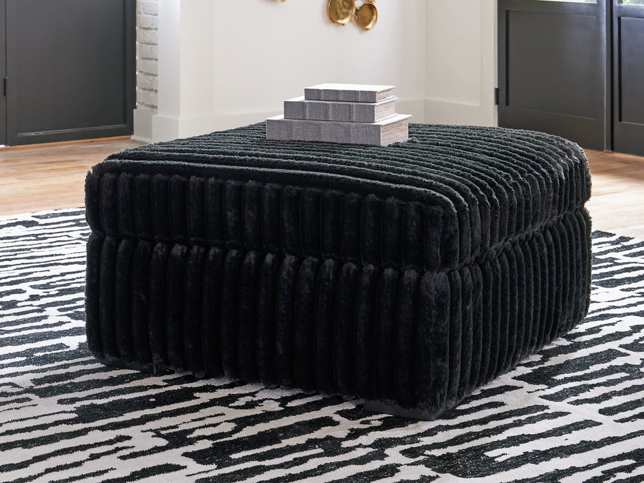 Midnight-Madness Oversized Accent Ottoman - Tony’s Furniture Store & Linen (GA) - Multi Location