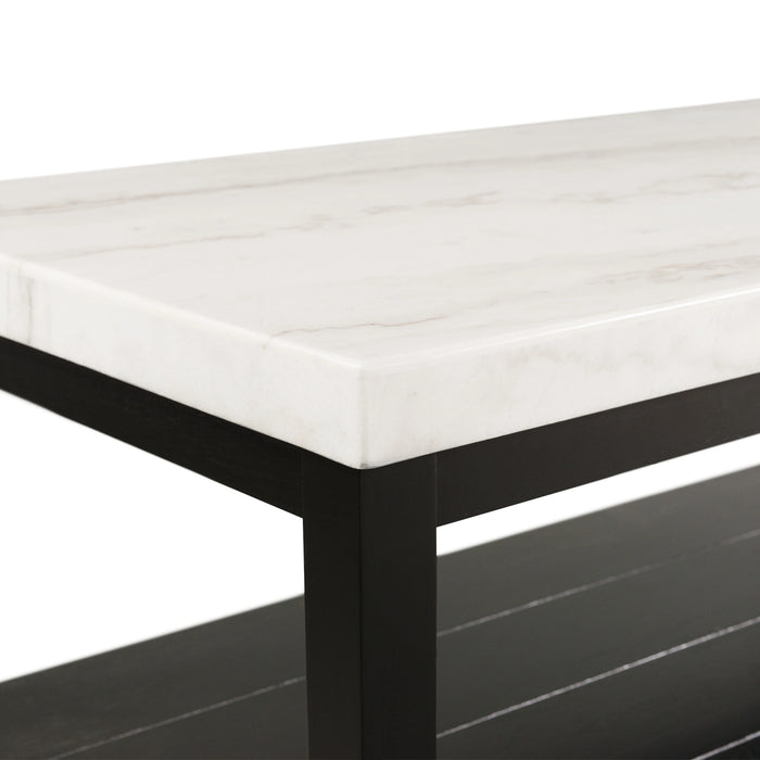 Marcello w/ White Top - Rectangular Coffee Table W/Casters - Tony’s Furniture Store & Linen (GA) - Multi Location