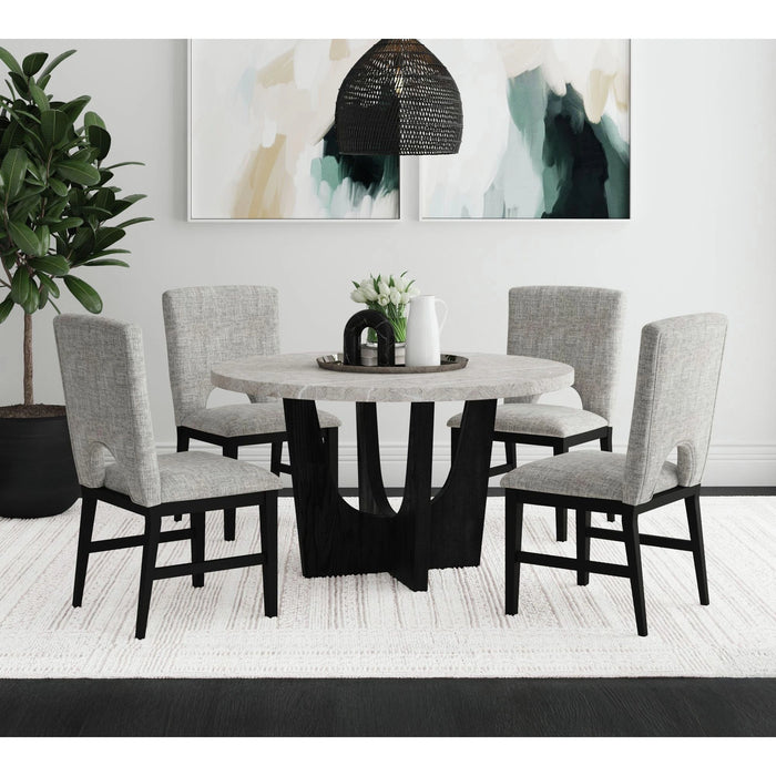 Oregon Round Table in Black - Tony’s Furniture Store & Linen (GA) - Multi Location