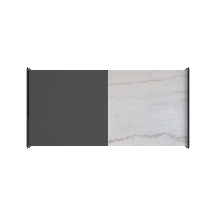 Lanette Coffee Table with White Marble and Lift-Top in Black - Tony’s Furniture Store & Linen (GA) - Multi Location