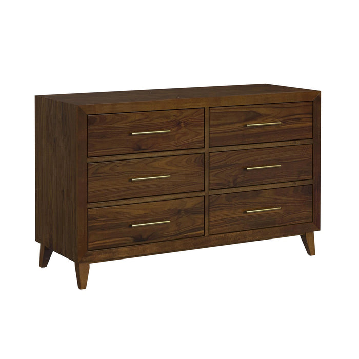 Malia 6-Drawer Dresser in Walnut - Tony’s Furniture Store & Linen (GA) - Multi Location