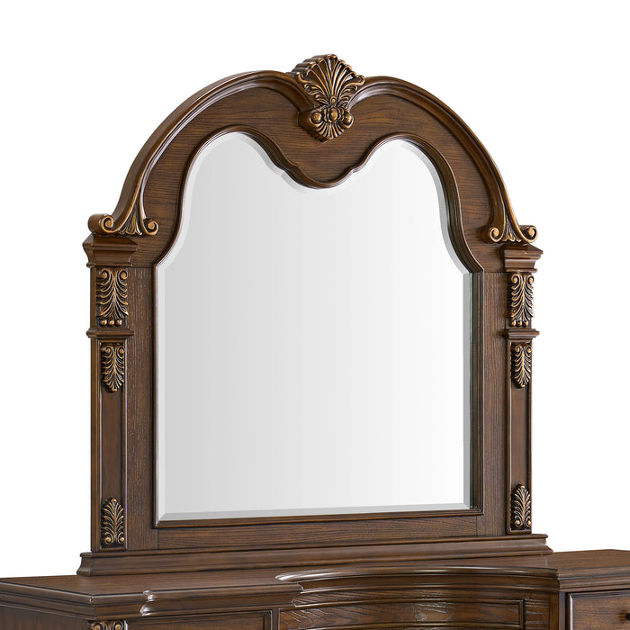 Cadenza UPH Bedroom Set with Black PU in Brown - Tony’s Furniture Store & Linen (GA) - Multi Location