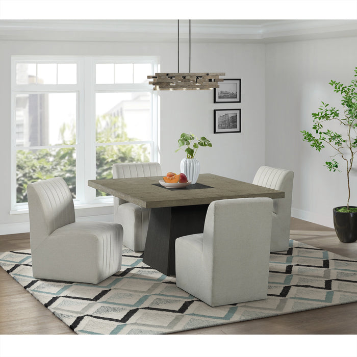Jemma Square Table w/ Grey Top & Dark Espresso Base - Tony’s Furniture Store & Linen (GA) - Multi Location