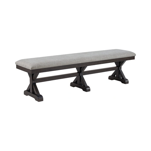 Montrose Dining Bench with Light Grey Fabric in Espresso - Tony’s Furniture Store & Linen (GA) - Multi Location
