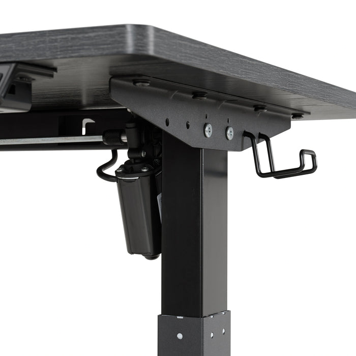 Oakland Adjustable Desk in Black - 3A Packing - Tony’s Furniture Store & Linen (GA) - Multi Location