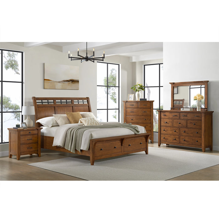 Gage Sleigh Storage Bed in Chestnut - Tony’s Furniture Store & Linen (GA) - Multi Location
