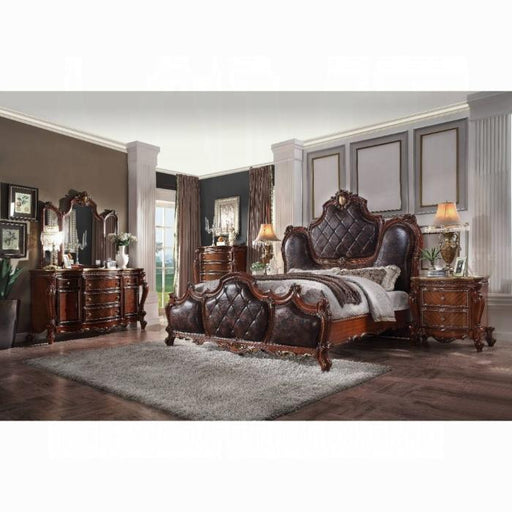 Picardy PU & Cherry Oak Queen Bed - Tony’s Furniture Store & Linen (GA) - Multi Location