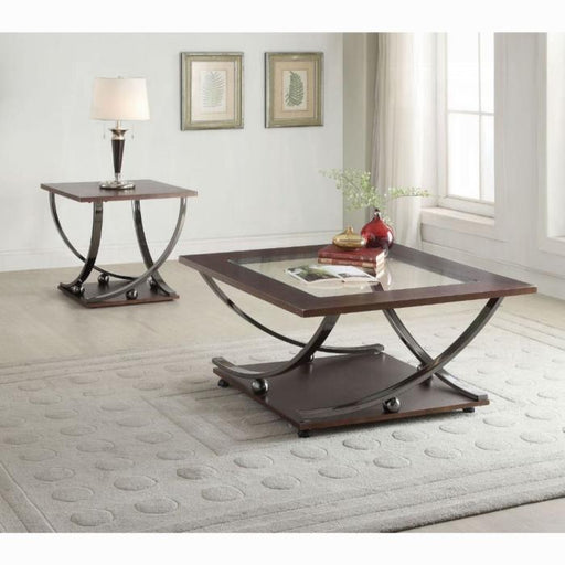 Isiah Black Nickel & Clear Glass Coffee Table - Tony’s Furniture Store & Linen (GA) - Multi Location