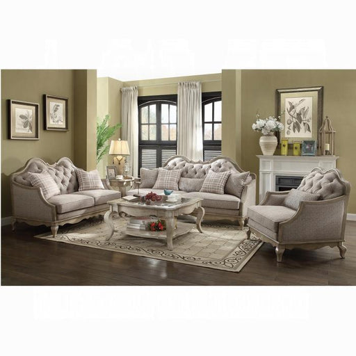 Chelmsford Beige Fabric & Antique Taupe Sofa w/5 Pillows - Tony’s Furniture Store & Linen (GA) - Multi Location