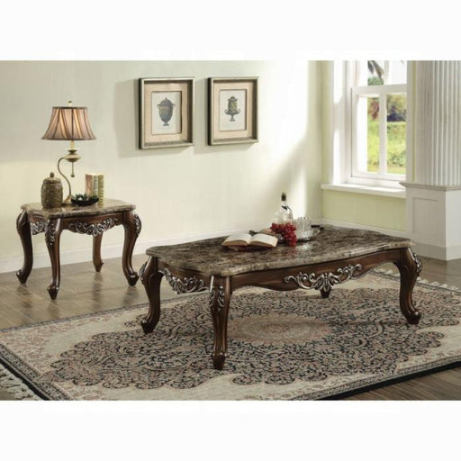 Latisha Marble & Antique Oak Coffee Table - Tony’s Furniture Store & Linen (GA) - Multi Location
