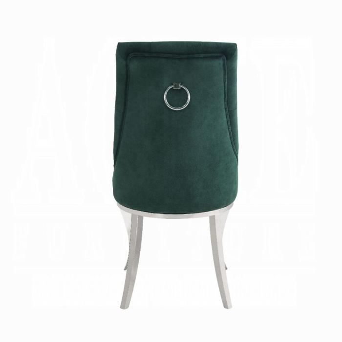 Dekel Green Fabric & Stainless Steel Side Chair - Tony’s Furniture Store & Linen (GA) - Multi Location