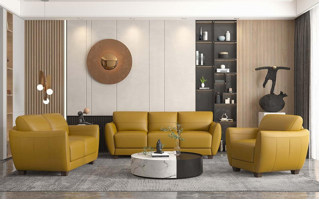 Valeria Mustard Leather Sofa - Tony’s Furniture Store & Linen (GA) - Multi Location