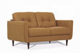 Radwan Camel Leather Loveseat - Tony’s Furniture Store & Linen (GA) - Multi Location
