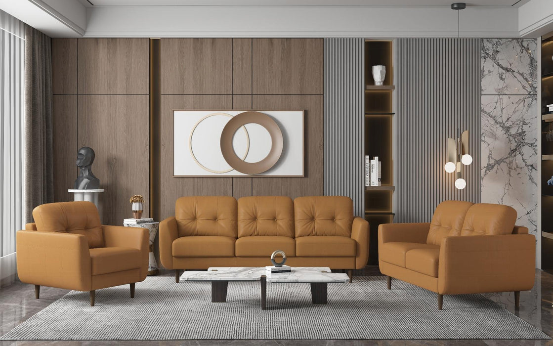 Radwan Camel Leather Loveseat - Tony’s Furniture Store & Linen (GA) - Multi Location