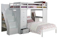 Acme Freya Loft Bed with Bookcase Ladder in White 37145 - Tony’s Furniture Store & Linen (GA) - Multi Location