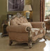 Acme Ragenardus Chair with 1 Pillow in Fabric & Vintage Oak 56032 - Tony’s Furniture Store & Linen (GA) - Multi Location