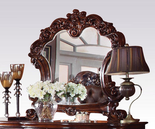 Acme Vendome Landscape Mirror with Intricate Details in Cherry 22004 - Tony’s Furniture Store & Linen (GA) - Multi Location