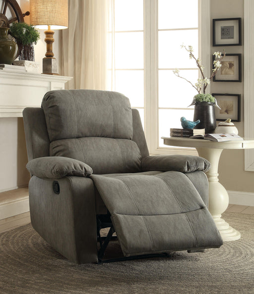 Bina Gray Polished Microfiber Recliner (Motion) - Tony’s Furniture Store & Linen (GA) - Multi Location