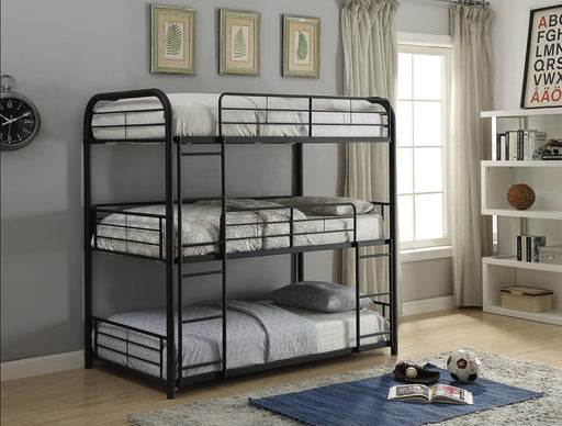 Cairo Sandy Black Bunk Bed (Triple Full) - Tony’s Furniture Store & Linen (GA) - Multi Location