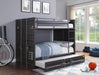 Cargo Gunmetal Bunk Bed (Full/Full) - Tony’s Furniture Store & Linen (GA) - Multi Location