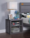 Cargo Gunmetal Nightstand (USB) - Tony’s Furniture Store & Linen (GA) - Multi Location