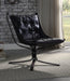 Carney Vintage Blue Top Grain Leather Accent Chair - Tony’s Furniture Store & Linen (GA) - Multi Location