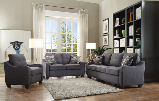Cleavon II Gray Linen Sofa w/2 Pillows - Tony’s Furniture Store & Linen (GA) - Multi Location