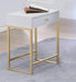 Coleen White & Brass Side Table - Tony’s Furniture Store & Linen (GA) - Multi Location