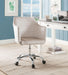 Cosgair Champagne Velvet & Chrome Office Chair - Tony’s Furniture Store & Linen (GA) - Multi Location