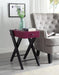 Fierce Burgundy & Black Side Table (USB Charging Dock) - Tony’s Furniture Store & Linen (GA) - Multi Location
