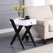 Fierce White & Black Side Table (USB Charging Dock) - Tony’s Furniture Store & Linen (GA) - Multi Location