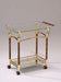 Helmut Gold Plated & Clear Glass - Tempered Serving Cart - Tony’s Furniture Store & Linen (GA) - Multi Location