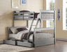 Haley II Gray Bunk Bed (Twin/Full) - Tony’s Furniture Store & Linen (GA) - Multi Location