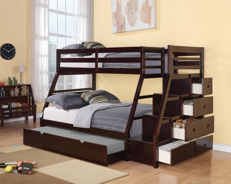 Jason Espresso Bunk Bed (Twin/Full) - Tony’s Furniture Store & Linen (GA) - Multi Location
