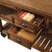 Kadri Distressed Chestnut Kitchen Cart - Tony’s Furniture Store & Linen (GA) - Multi Location