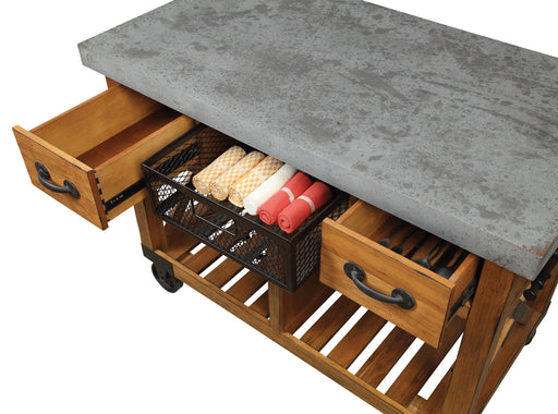 Kailey Antique Oak Kitchen Cart - Tony’s Furniture Store & Linen (GA) - Multi Location