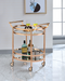 Lakelyn Rose Gold & Clear Glass Serving Cart - Tony’s Furniture Store & Linen (GA) - Multi Location