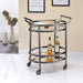 Lakelyn Black Nickel & Clear Glass Serving Cart - Tony’s Furniture Store & Linen (GA) - Multi Location
