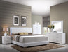 Lorimar White PU & Chrome Leg Queen Bed - Tony’s Furniture Store & Linen (GA) - Multi Location