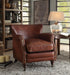 Leeds Vintage Dark Brown Top Grain Leather Accent Chair - Tony’s Furniture Store & Linen (GA) - Multi Location