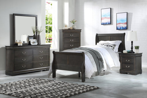 Louis Philippe Dark Gray Twin Bed - Tony’s Furniture Store & Linen (GA) - Multi Location