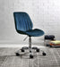 Muata Twilight Blue Velvet & Chrome Office Chair - Tony’s Furniture Store & Linen (GA) - Multi Location