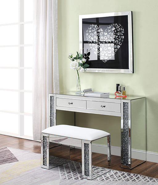 Noralie PU, Mirrored & Faux Diamonds Vanity Stool - Tony’s Furniture Store & Linen (GA) - Multi Location