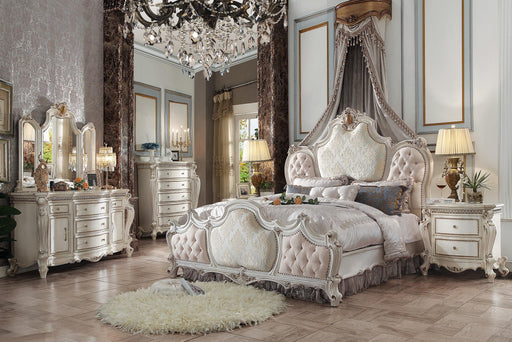 Picardy Fabric & Antique Pearl Eastern King Bed - Tony’s Furniture Store & Linen (GA) - Multi Location